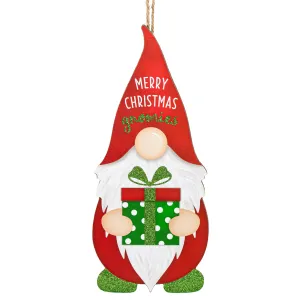 13" Merry Christmas Gnomies Shape Sign