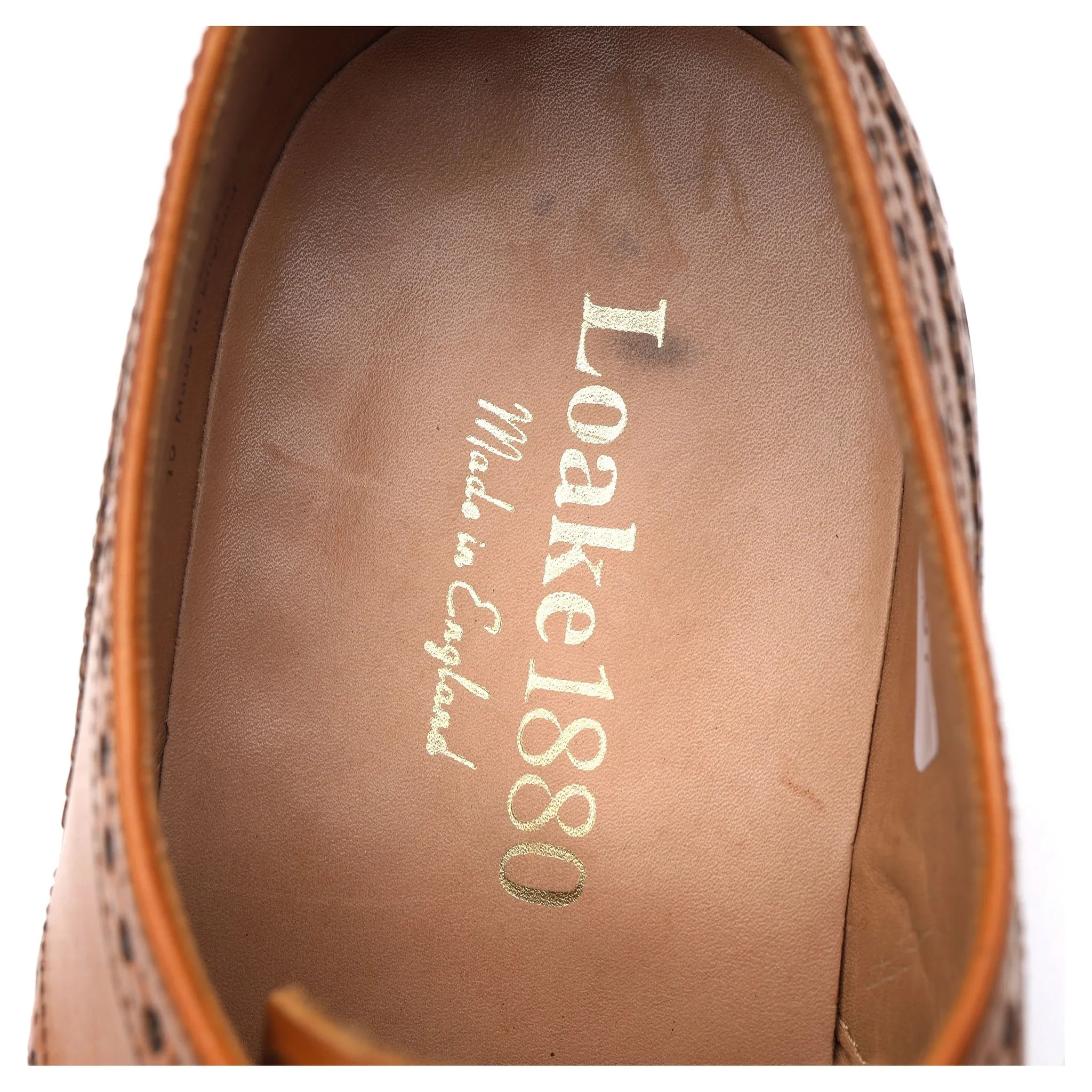 1880 'Chester 2' Tan Brown Leather Derby Brogues UK 7 F
