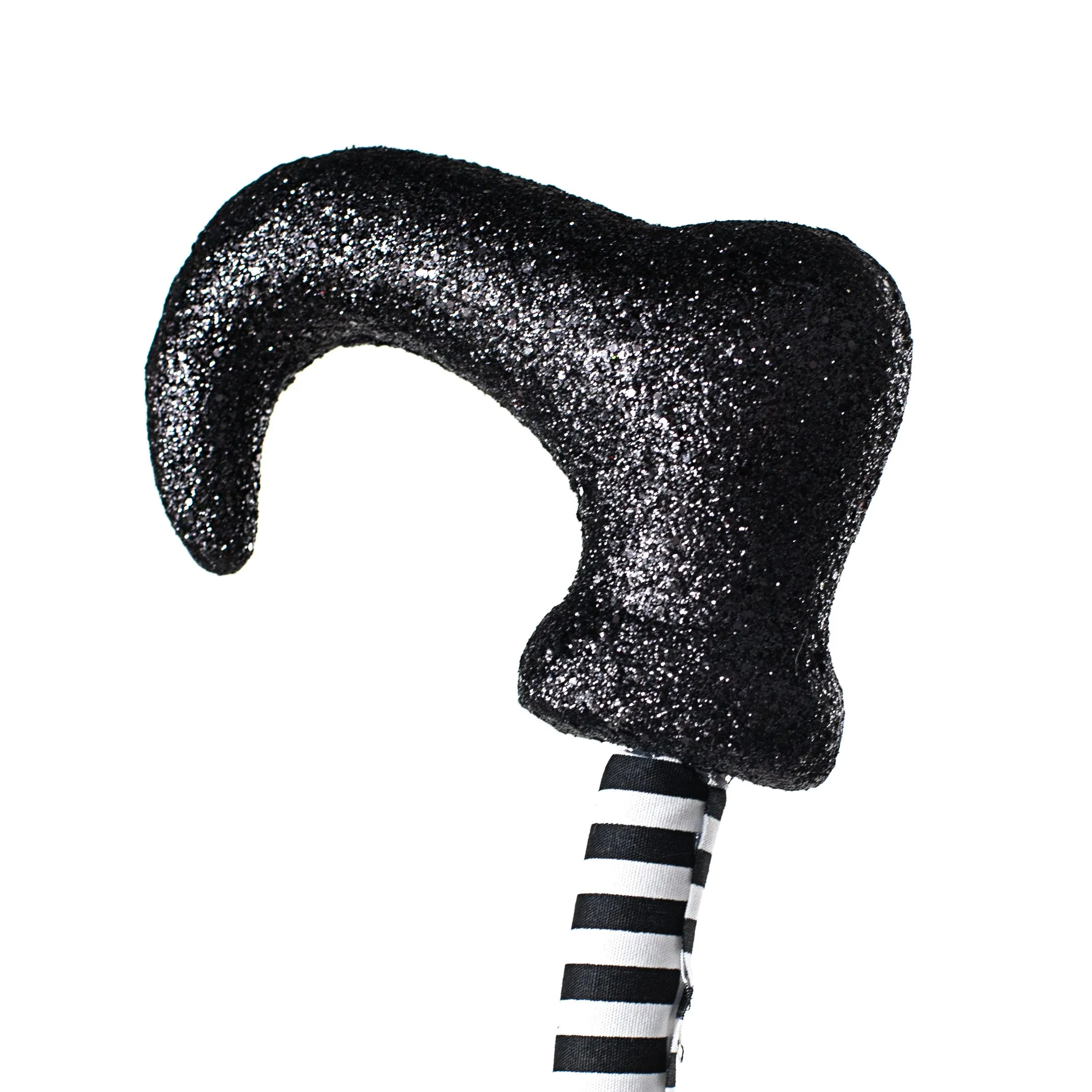 30" Long Witch Legs Spray: Black & White