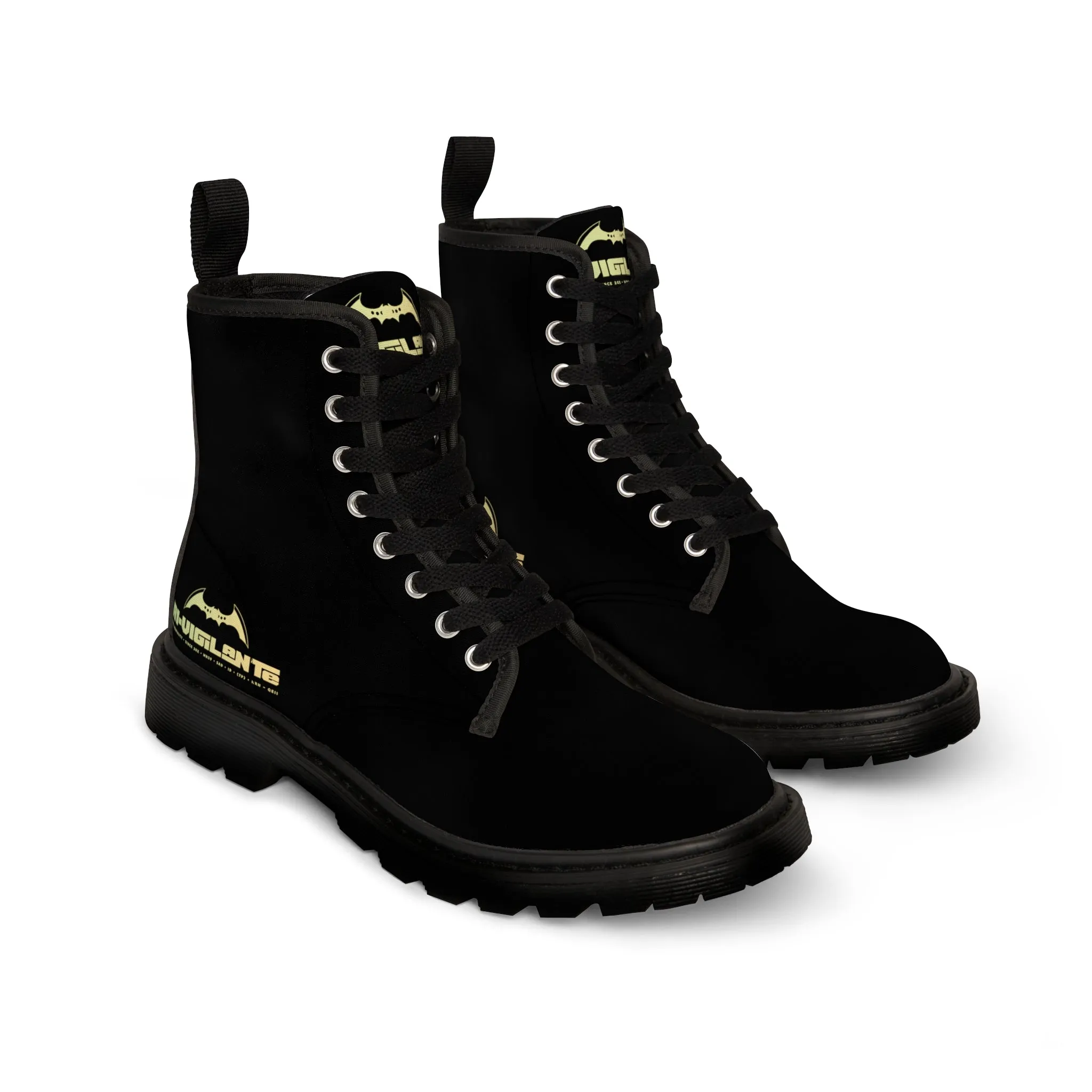 A1- Vigilante  Black Canvas Boots