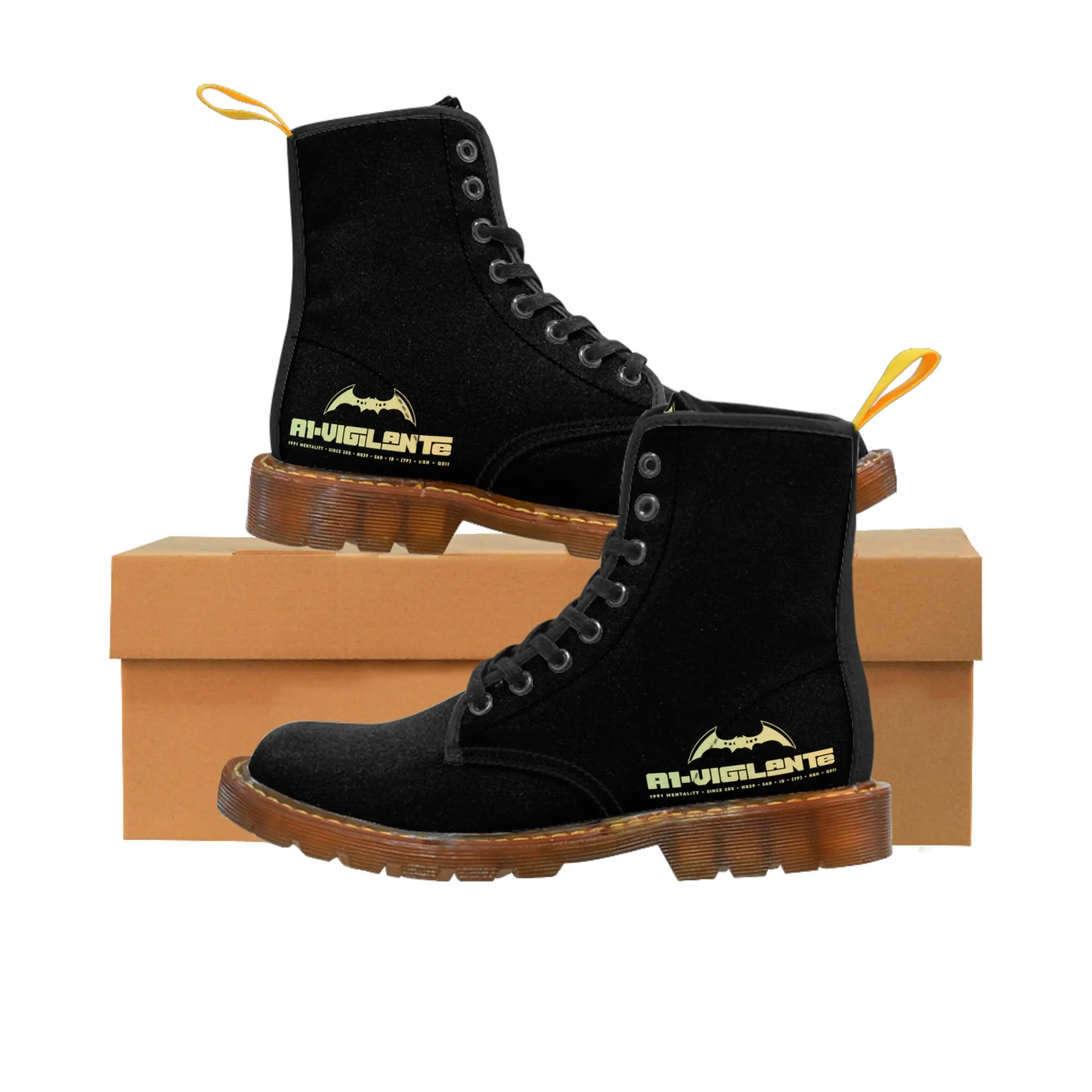 A1- Vigilante  Black Canvas Boots
