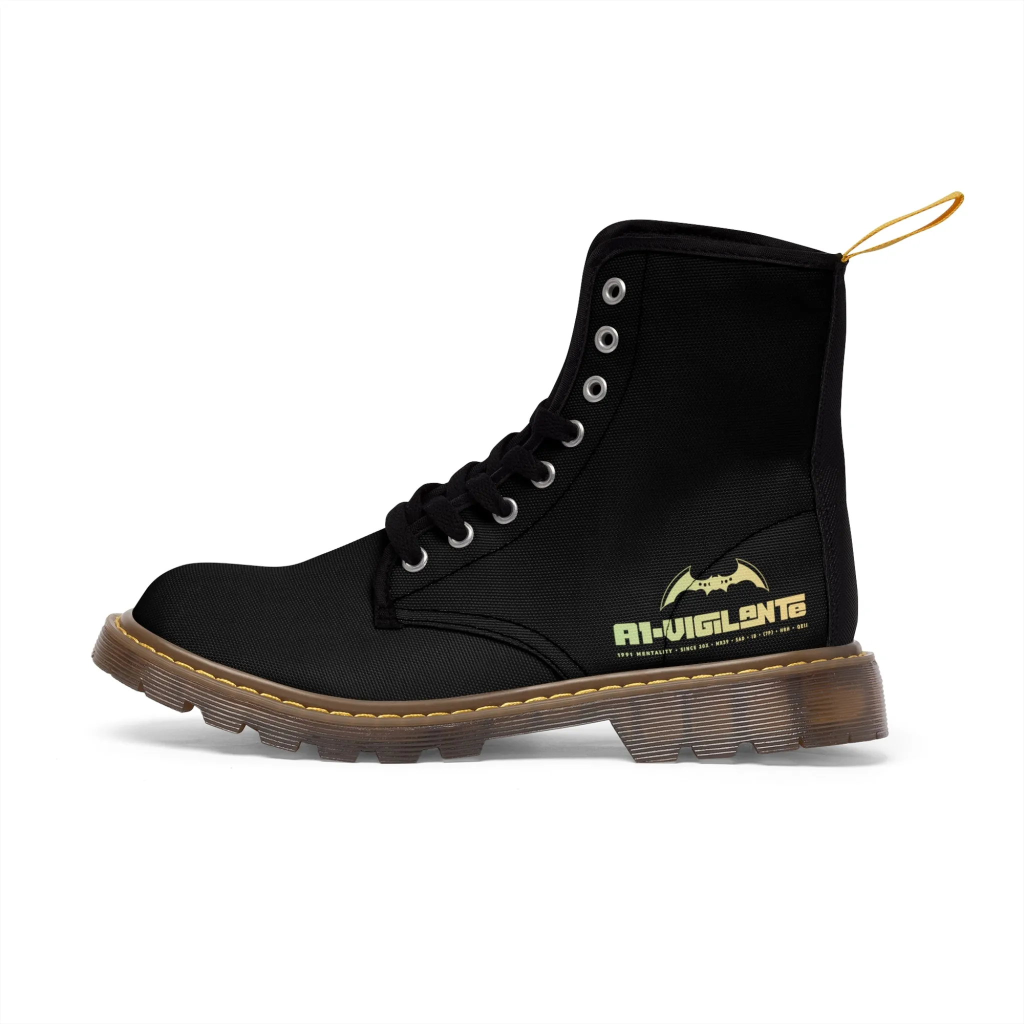 A1- Vigilante  Black Canvas Boots