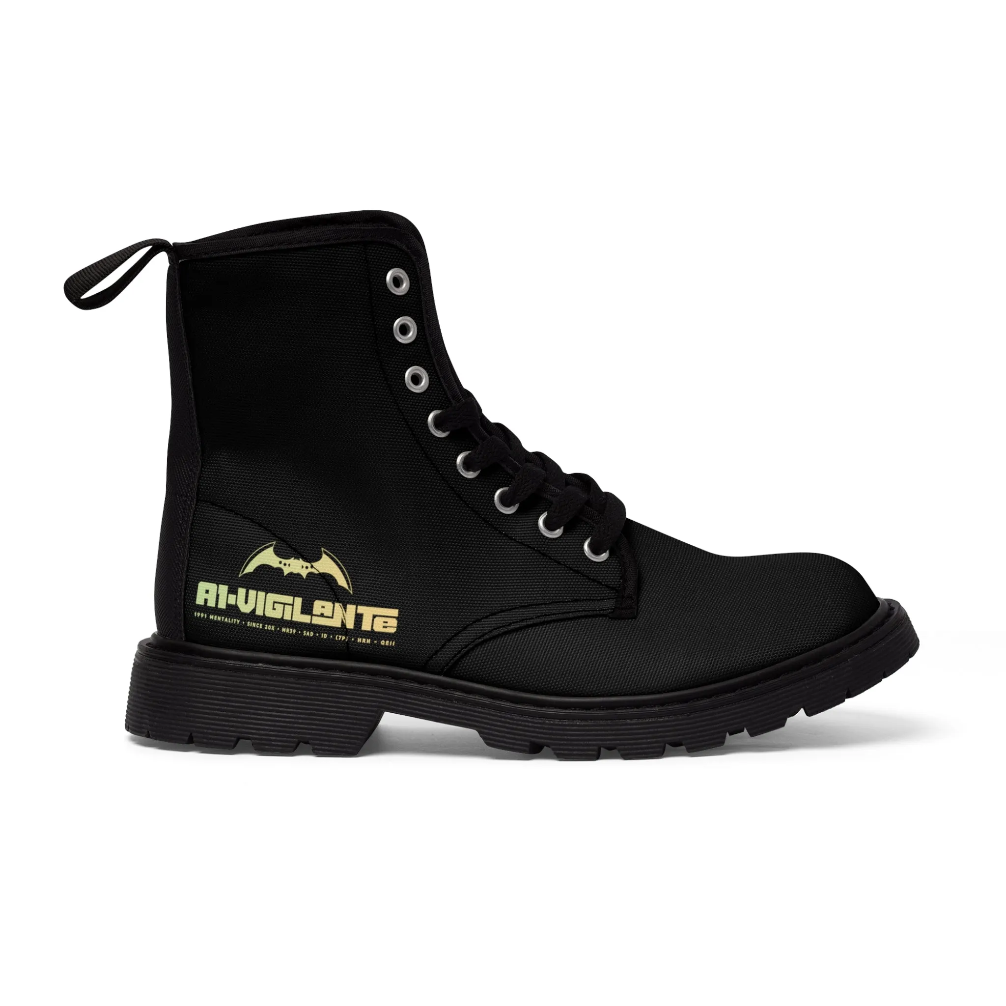 A1- Vigilante  Black Canvas Boots