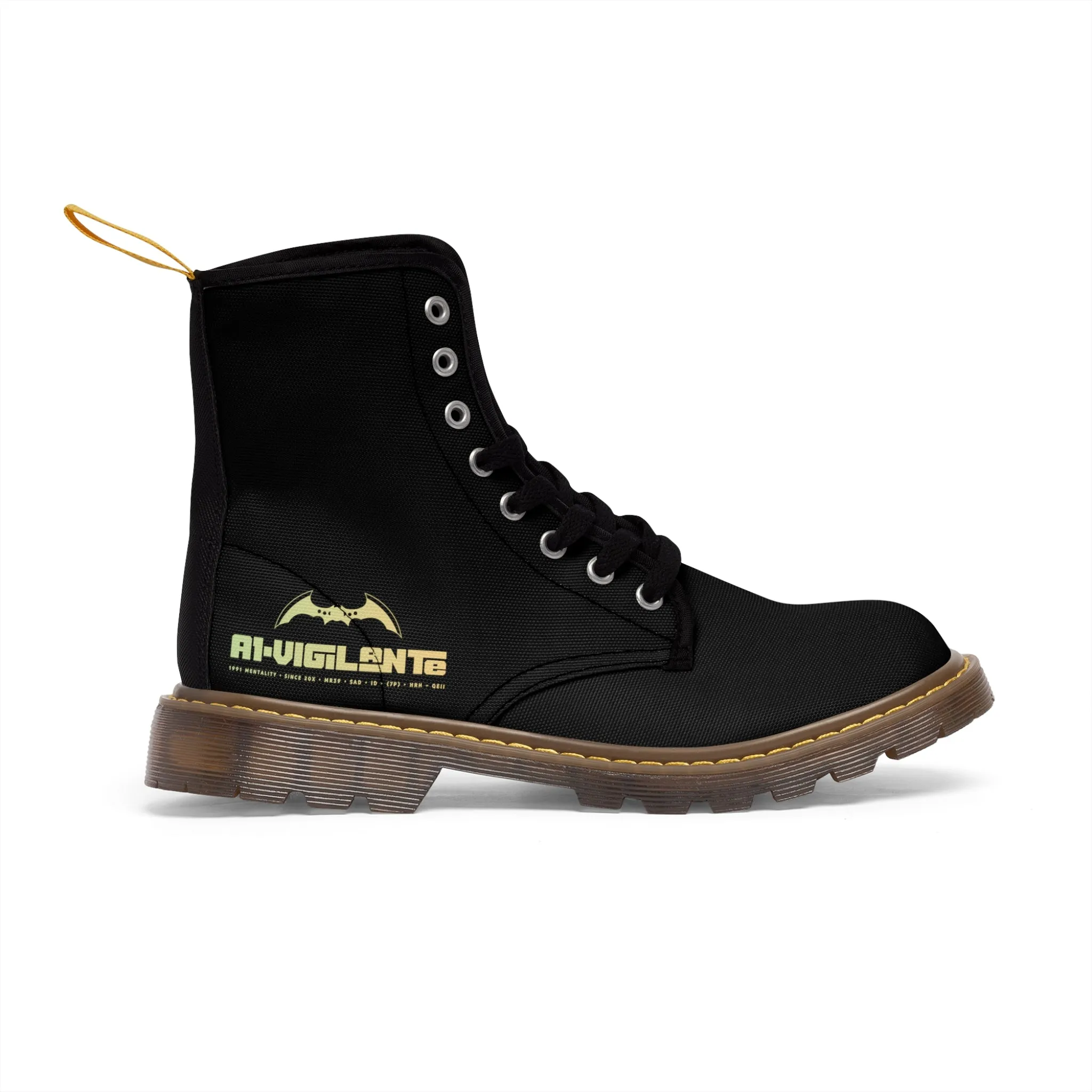A1- Vigilante  Black Canvas Boots