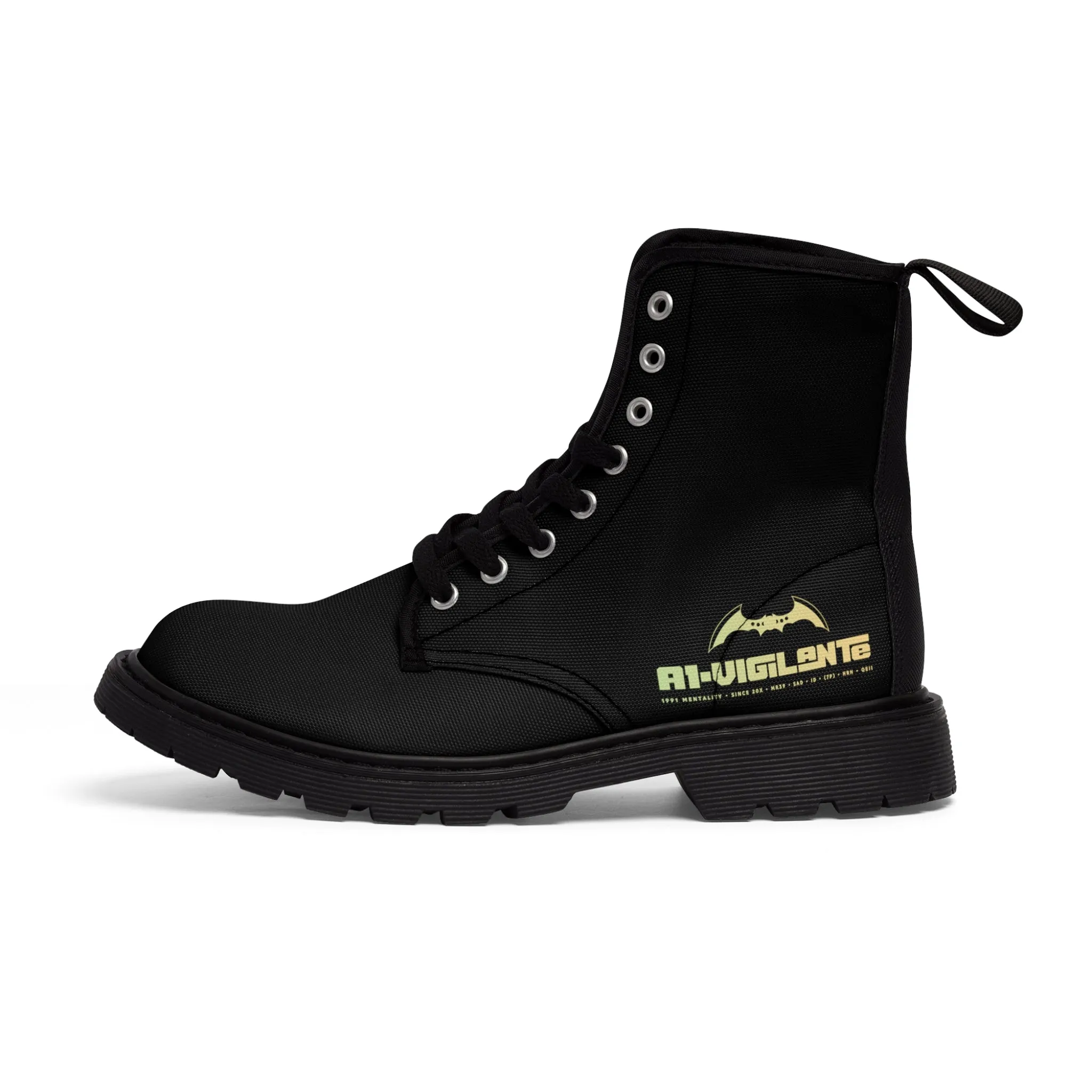 A1- Vigilante  Black Canvas Boots