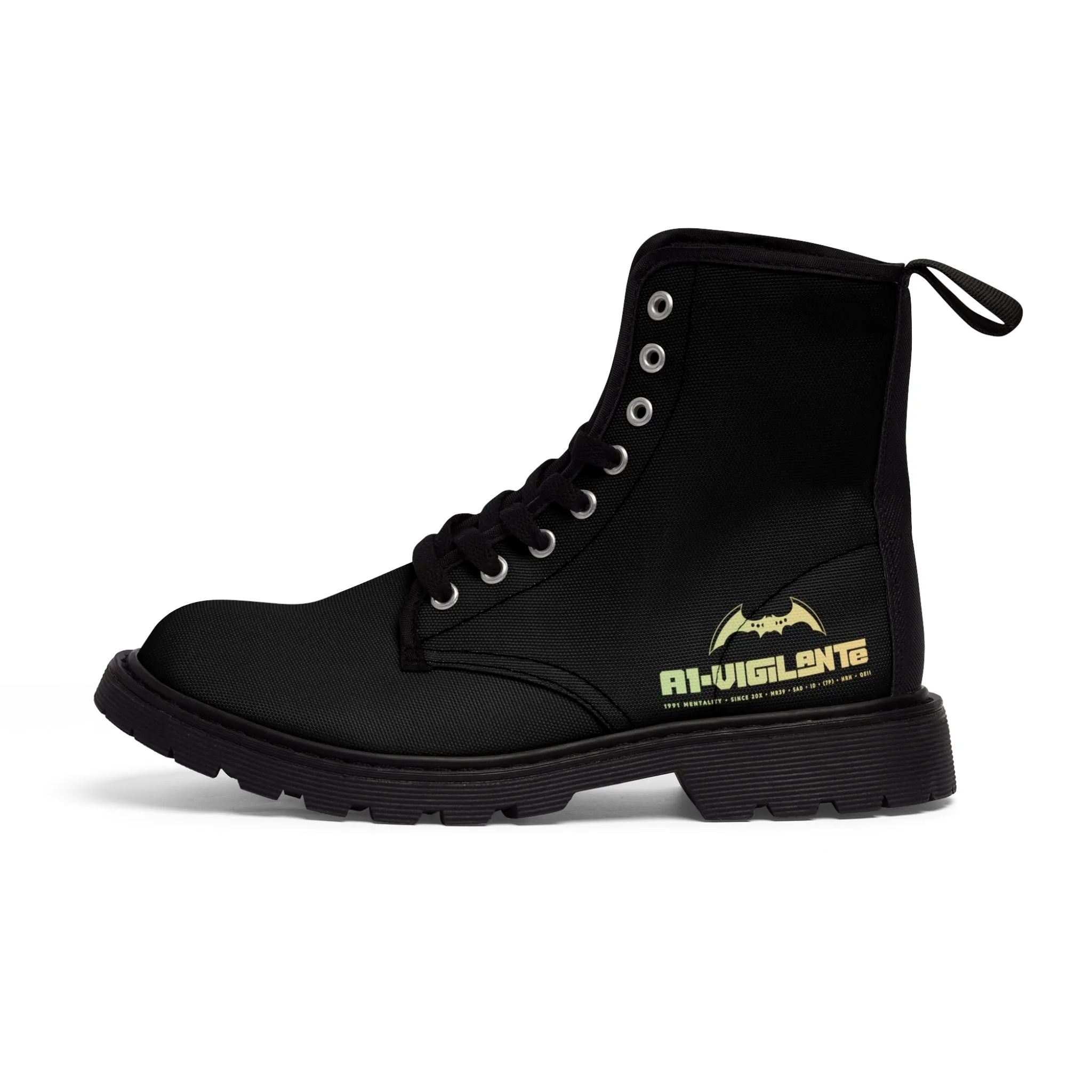 A1- Vigilante  Black Canvas Boots