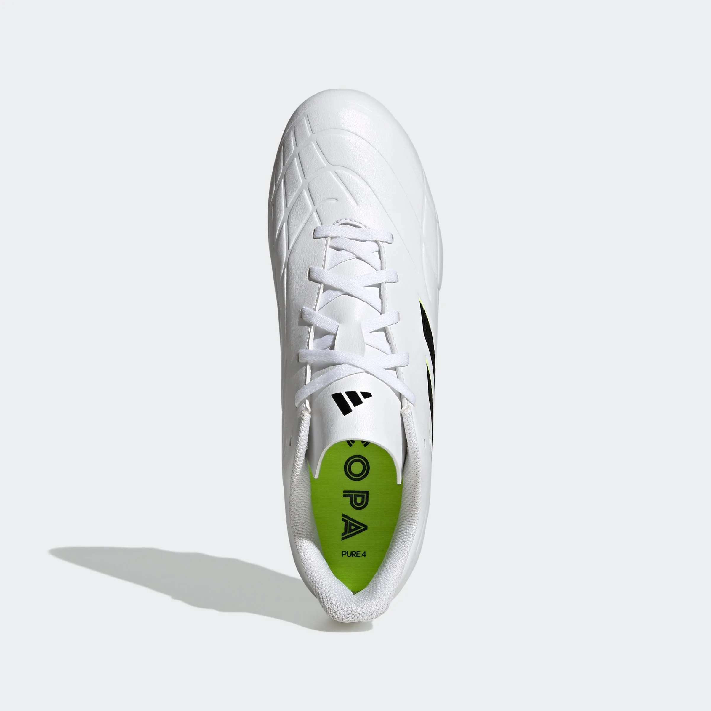 adidas Copa Pure.4 Flexible Ground Soccer Cleats | White/Black | Men's