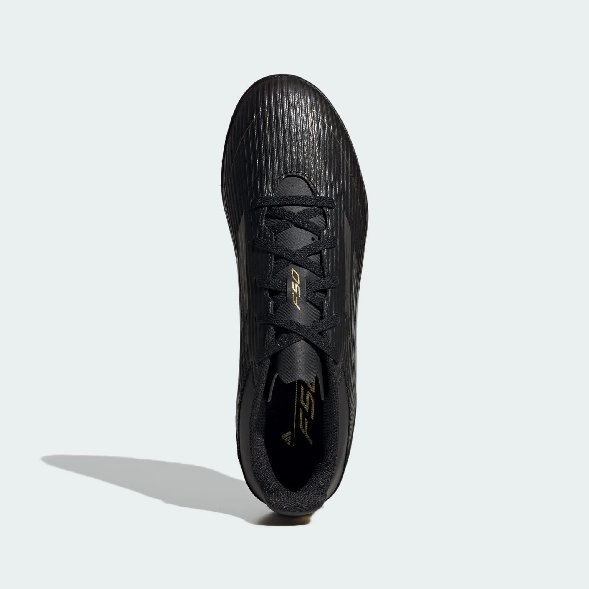 adidas F50 Club Artificial Turf Soccer Shoes | Core Black-Iron Metallic-Gold Metallic | Men's