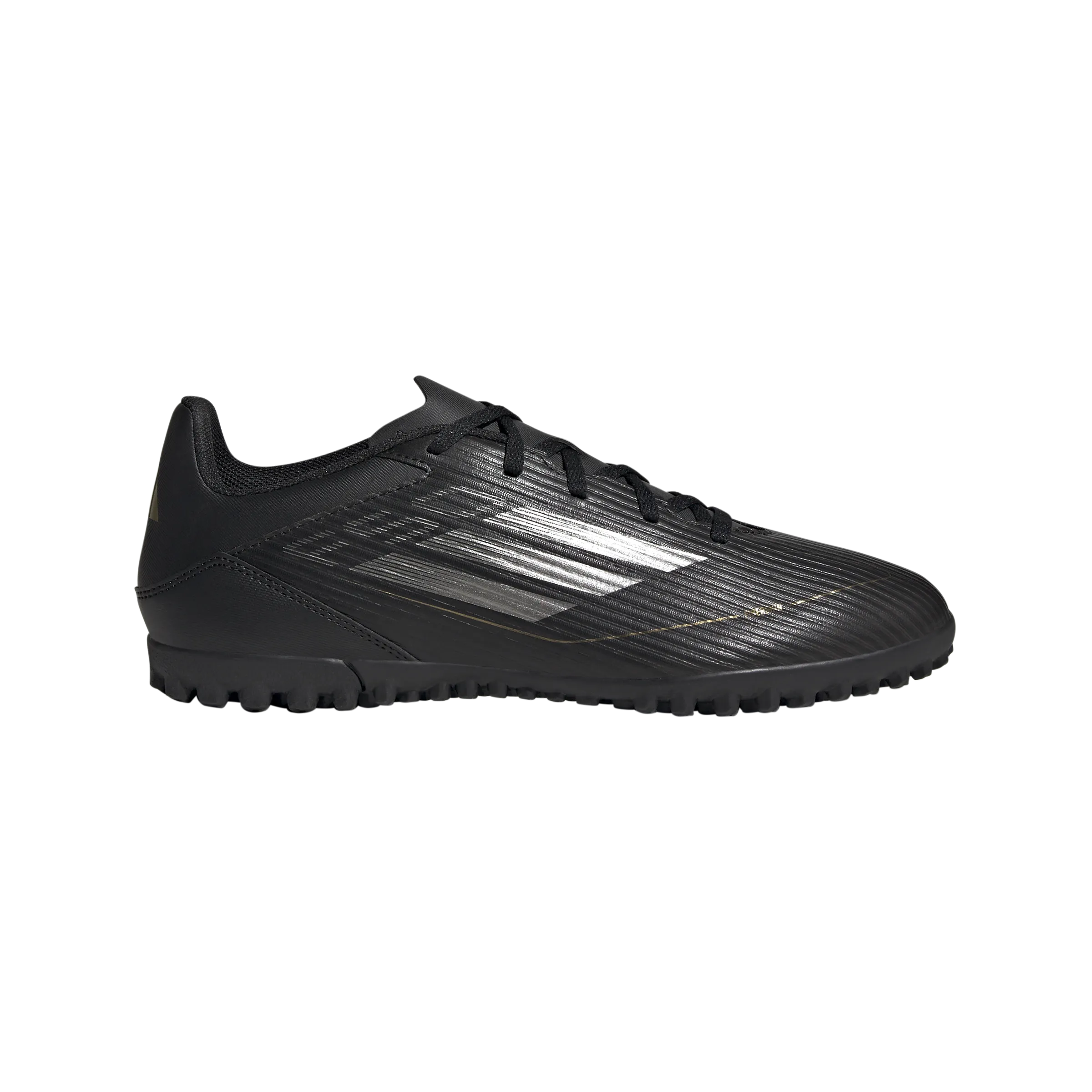 adidas F50 Club Artificial Turf Soccer Shoes | Core Black-Iron Metallic-Gold Metallic | Men's