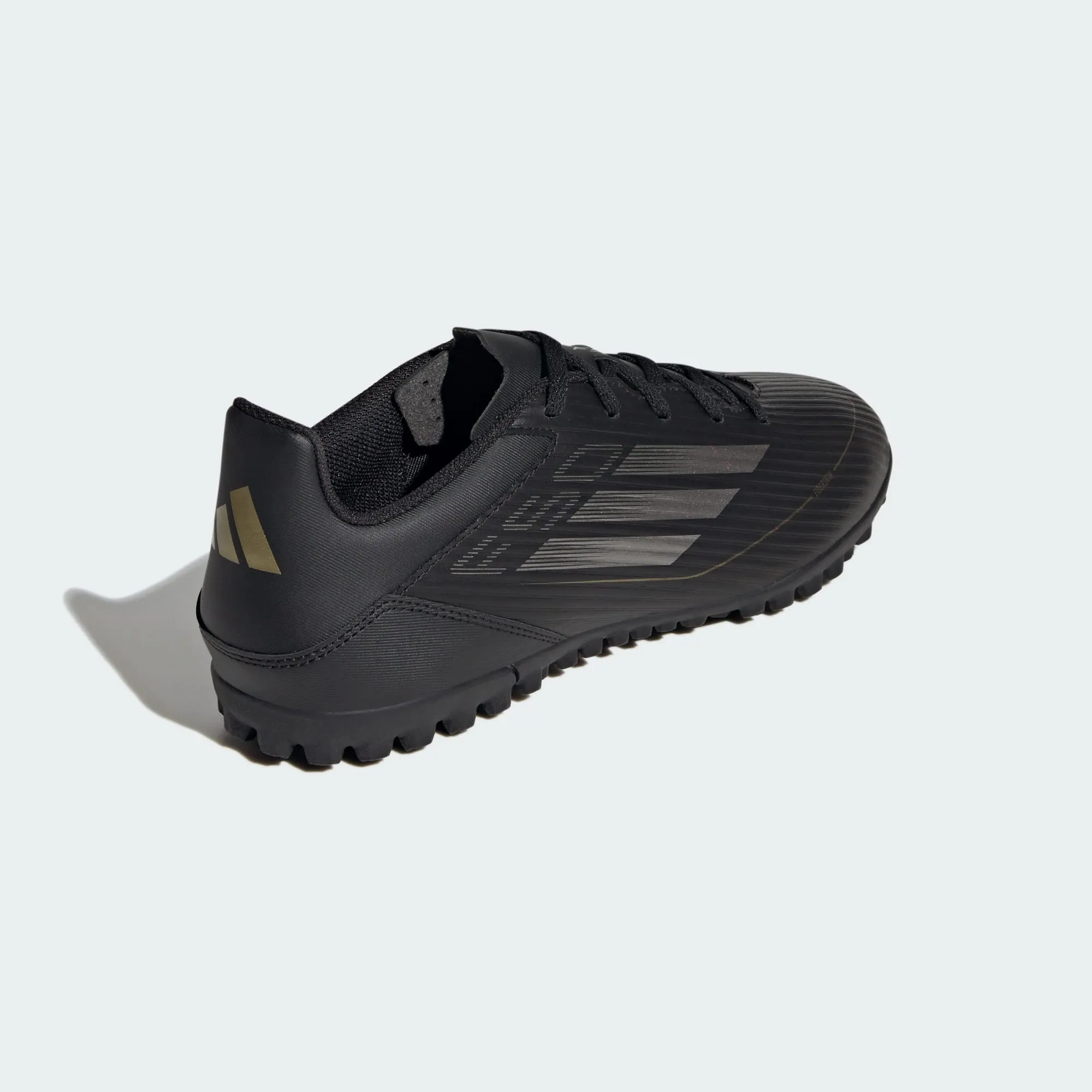 adidas F50 Club Artificial Turf Soccer Shoes | Core Black-Iron Metallic-Gold Metallic | Men's