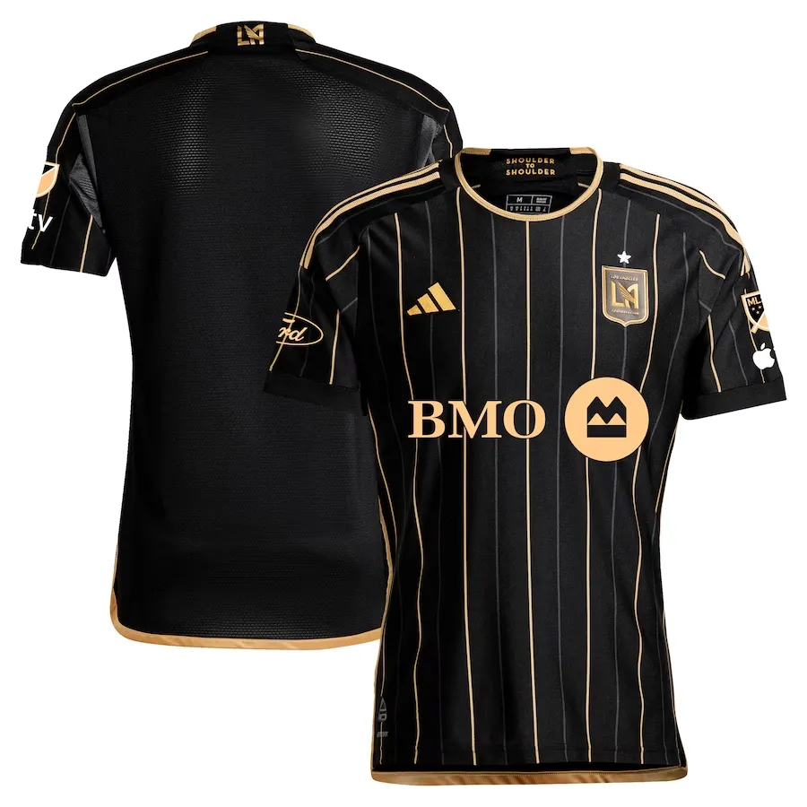 adidas LAFC Authentic Home Jersey w/ MLS   Apple TV   Ford Patches 24/25 (Black/Gold)