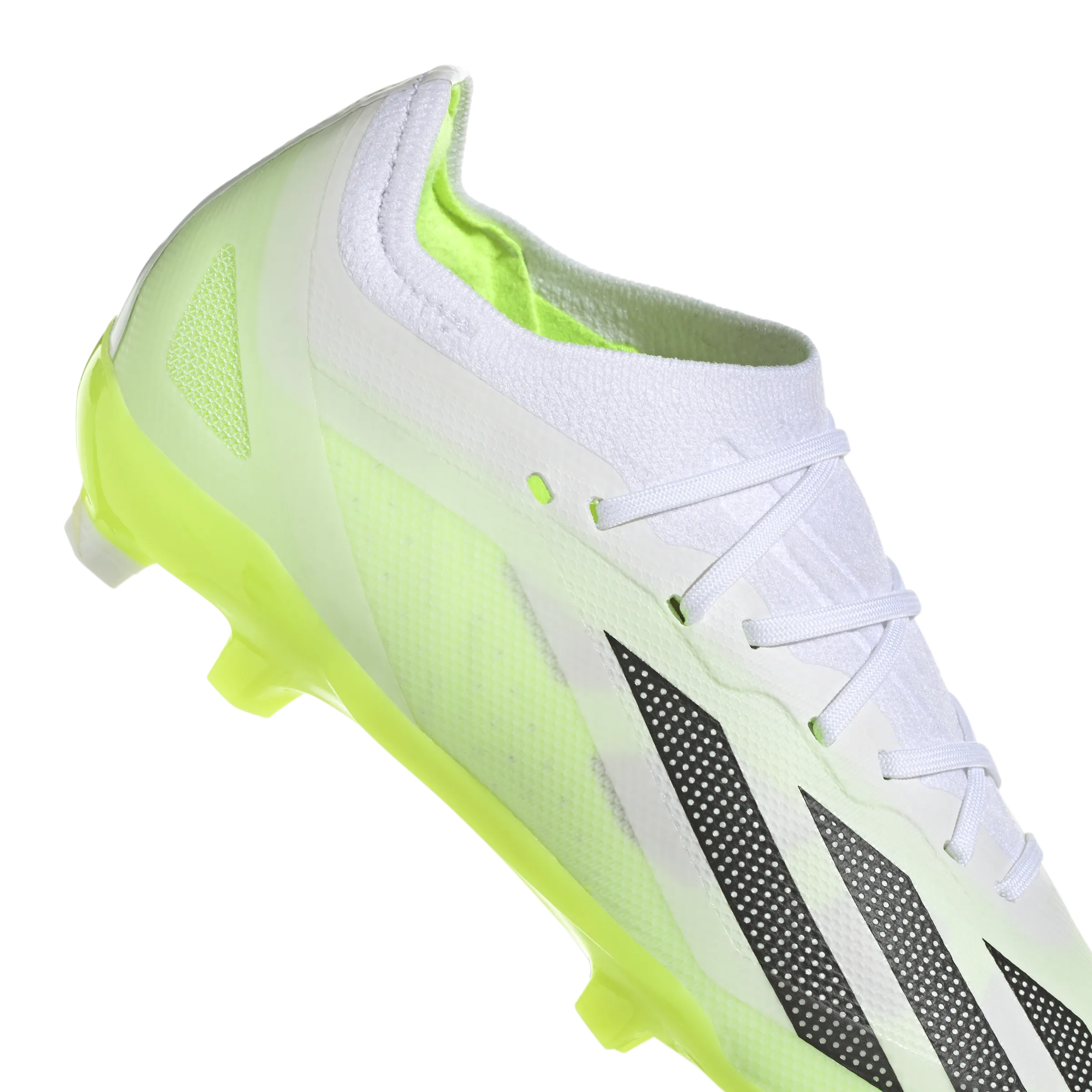 Adidas X Crazyfast .1 FG J - Cloud White/Core Black/Lucid Lemon