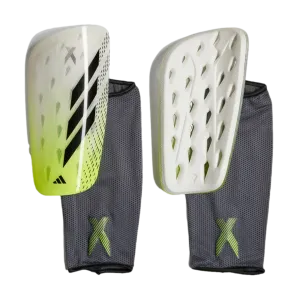 Adidas X SG Slip-in Shinguards-White/Black/Lucid Lemon