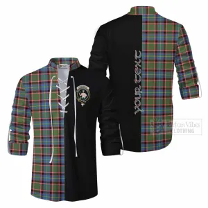 Aikenhead Tartan Ghillie Kilt Shirt with Family Crest and Half Of Me Style