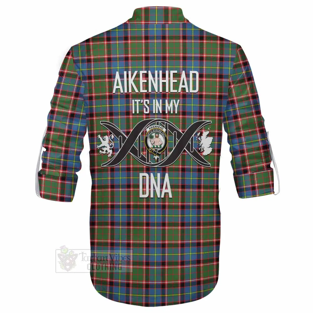 Aikenhead Tartan Ghillie Kilt Shirt with Family Crest DNA In Me Style