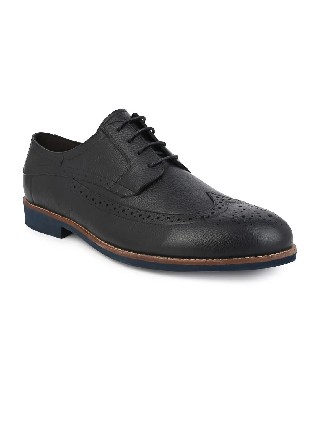 Alberto Torresi Horwik Series Black Mild Leather Brogue Shoe