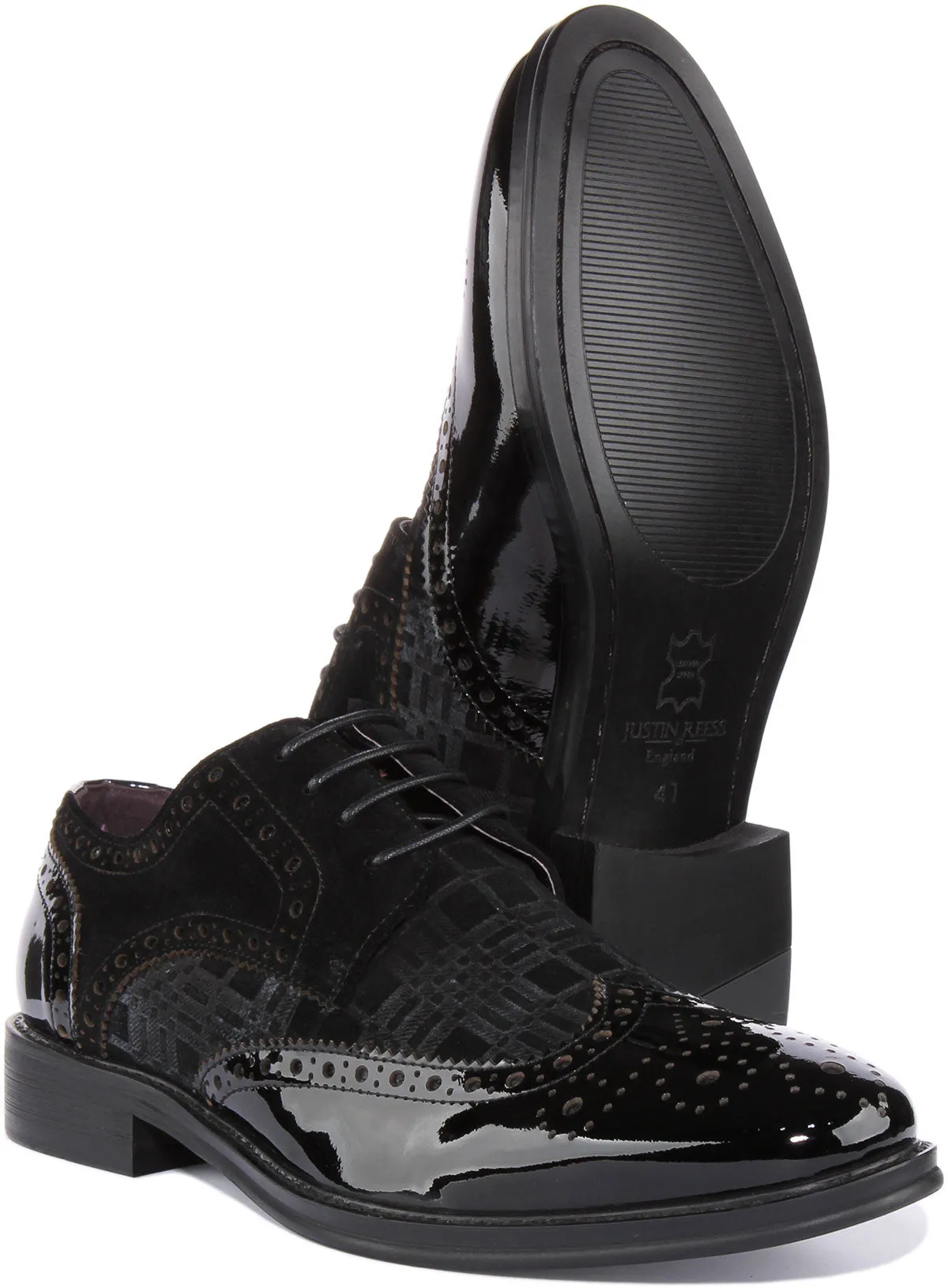 Alex Brogues In Black Patent