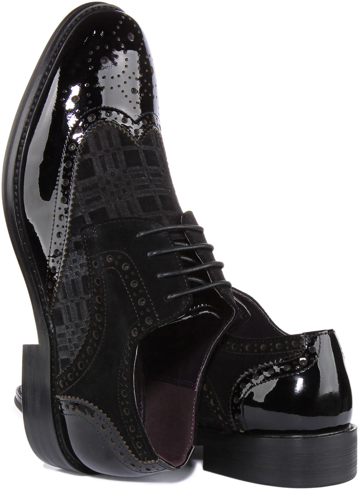Alex Brogues In Black Patent