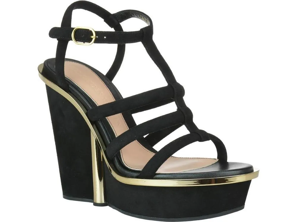 Alexander McQueen Strappy Wedge Heels