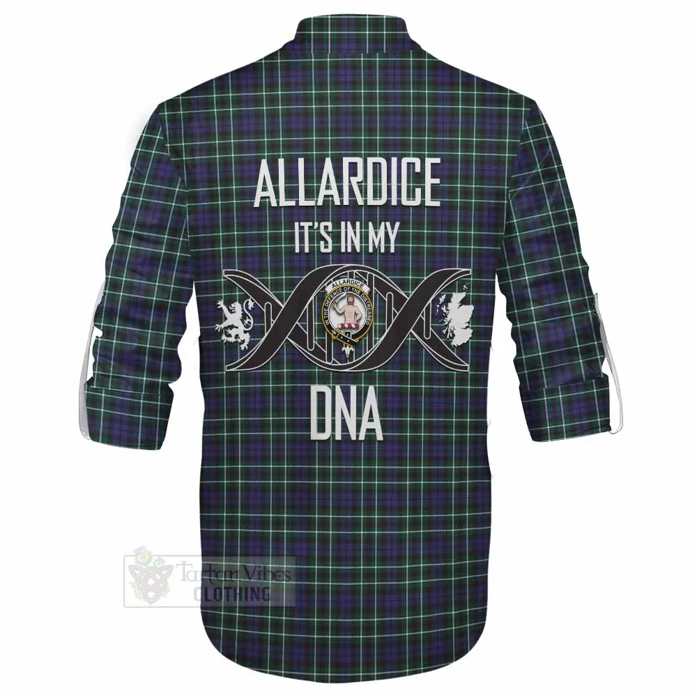 Allardice Tartan Ghillie Kilt Shirt with Family Crest DNA In Me Style