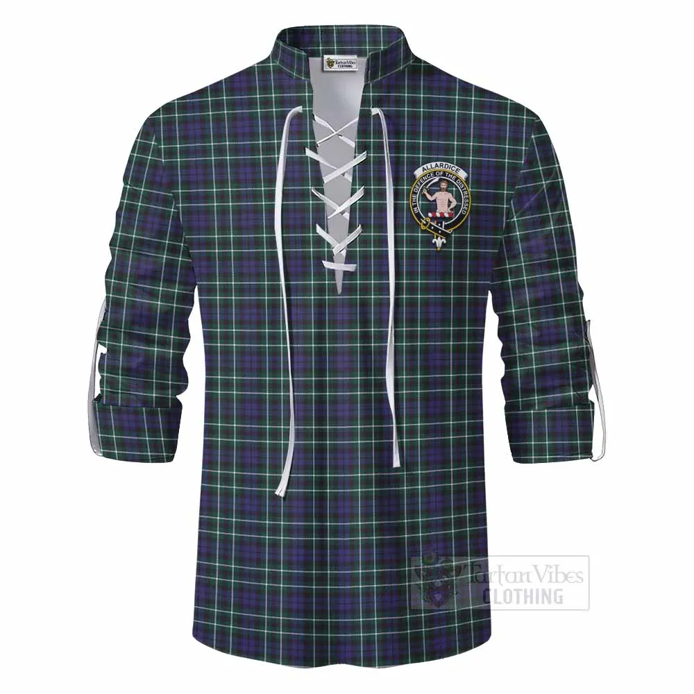 Allardice Tartan Ghillie Kilt Shirt with Family Crest DNA In Me Style