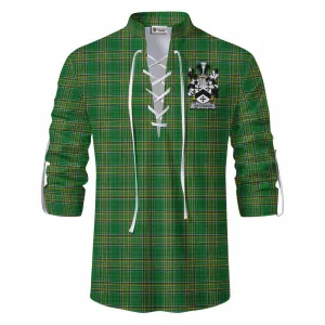 Anderson Irish Clan Tartan Ghillie Kilt Shirt with Coat of Arms