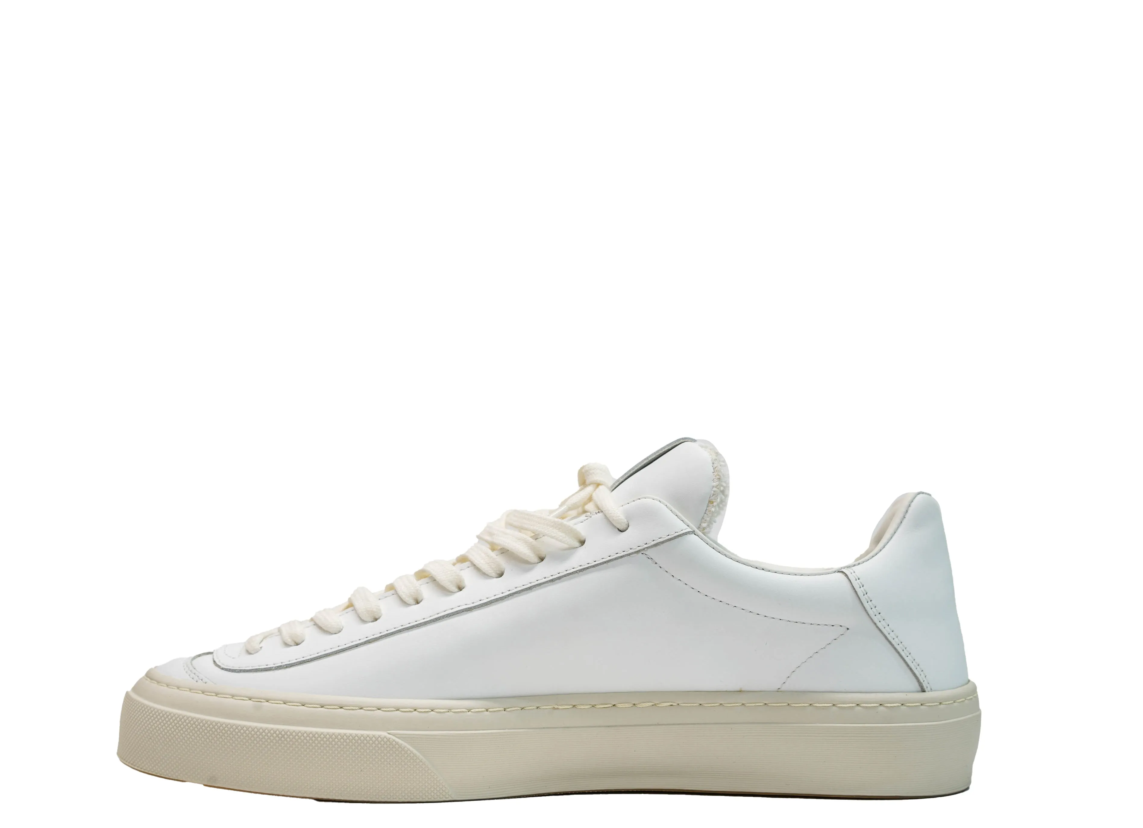 Aqua Alta Men's White Leather Sneaker F4WD0G 30% OFF