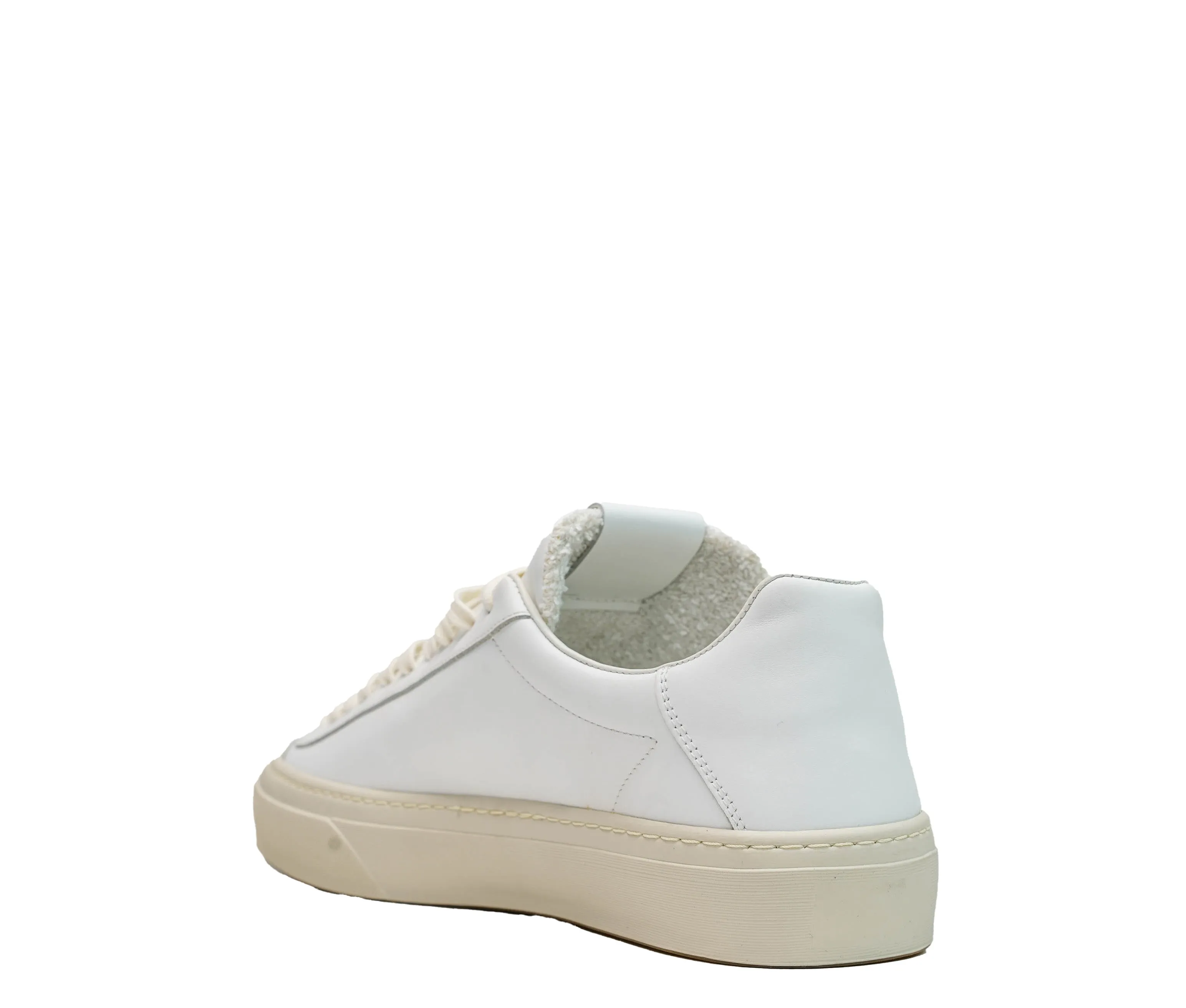Aqua Alta Men's White Leather Sneaker F4WD0G 30% OFF