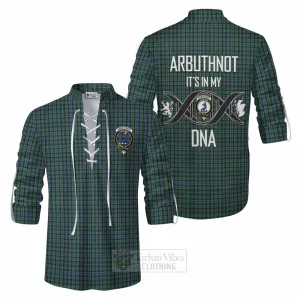 Arbuthnot Tartan Ghillie Kilt Shirt with Family Crest DNA In Me Style