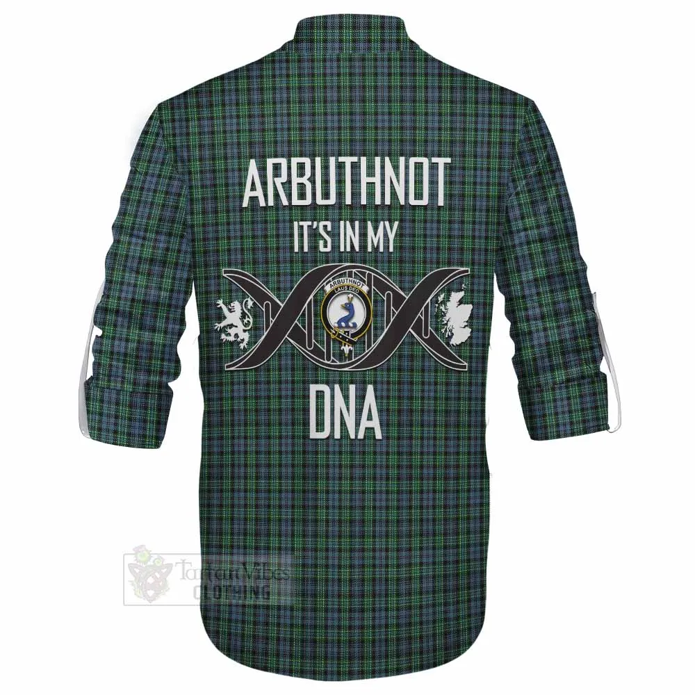 Arbuthnot Tartan Ghillie Kilt Shirt with Family Crest DNA In Me Style