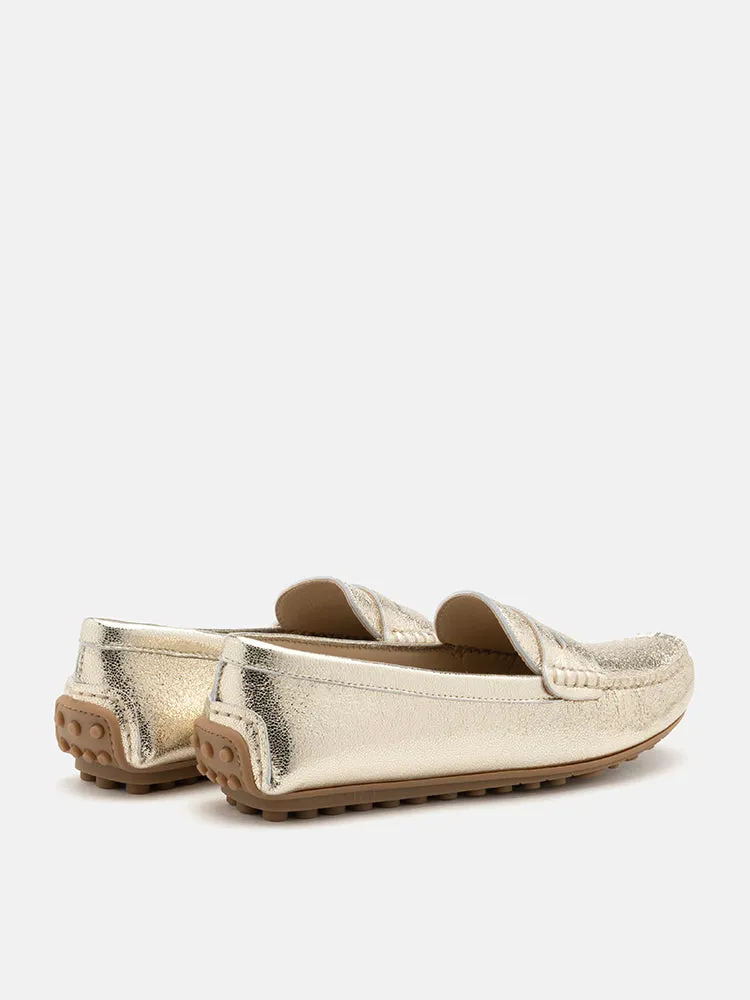 Ariana Metallic Penny Moccasins