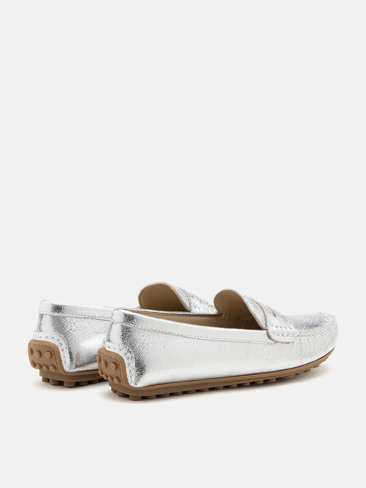 Ariana Metallic Penny Moccasins
