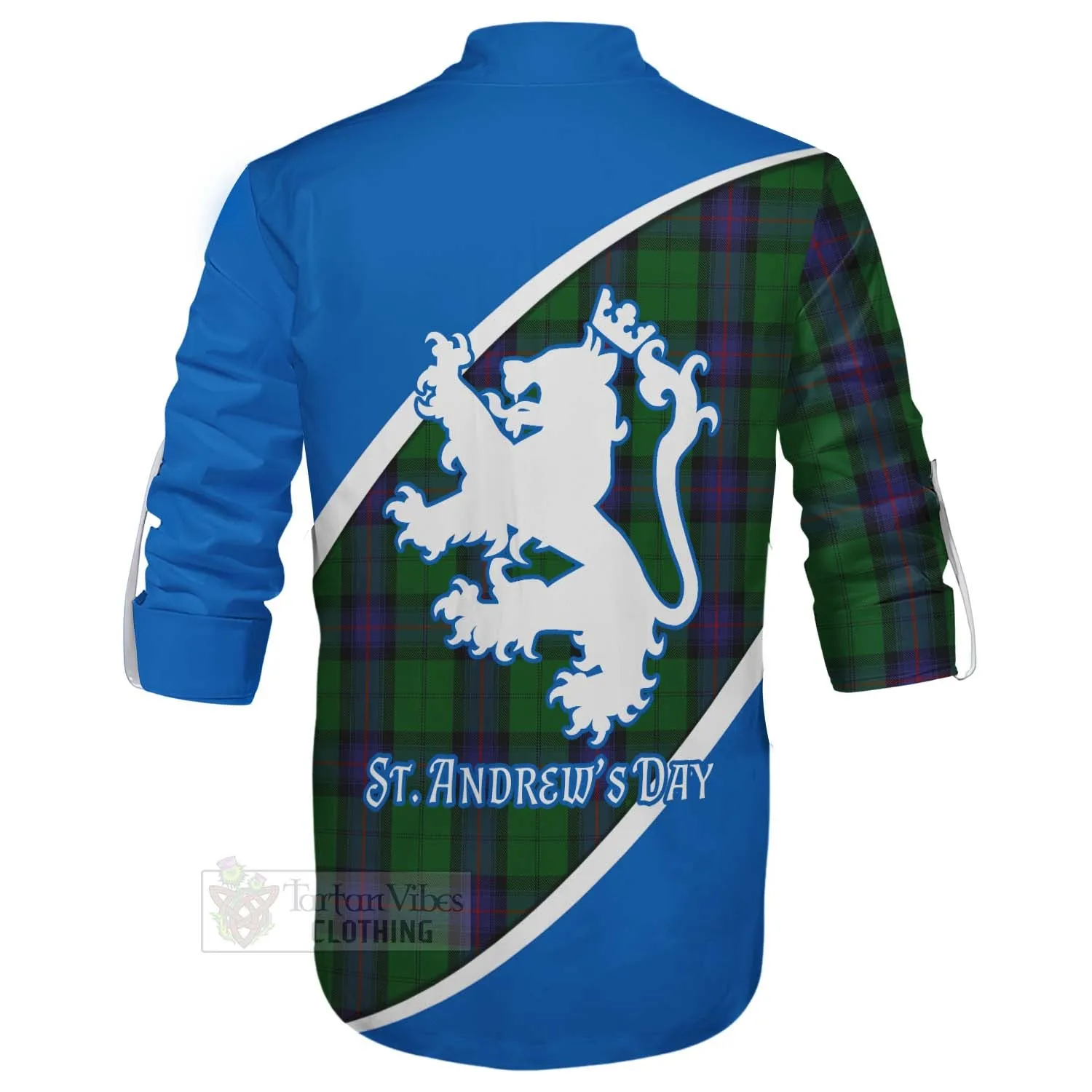 Armstrong Family Crest Tartan Ghillie Kilt Shirt Celebrate Saint Andrew's Day in Style