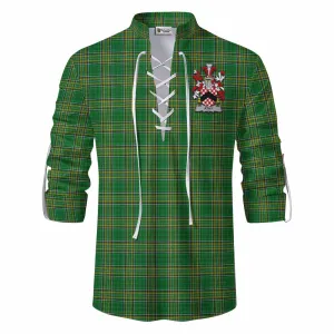 Athy Irish Clan Tartan Ghillie Kilt Shirt with Coat of Arms