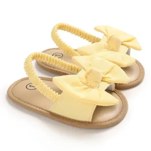 Baby Girl Bow Sandals - Yellow