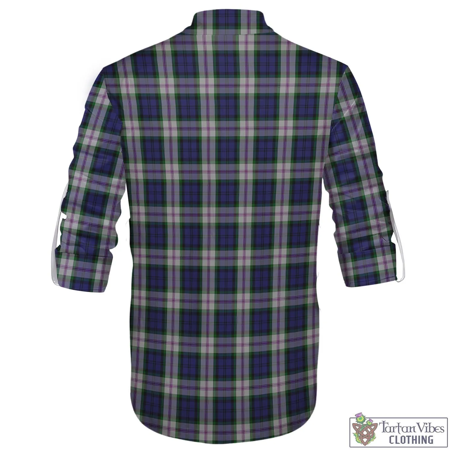 Baird Dress Tartan Men's Scottish Traditional Jacobite Ghillie Kilt Shirt with Family Crest