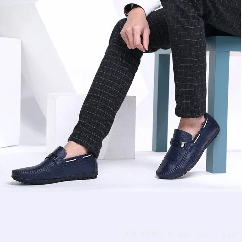 Big Size 38~45 High Quality Genuine Leather Men Shoes Soft Moccasins Loafers Fashion Brand Men Flats Comfy Driving Shoes -4DS-172MMS