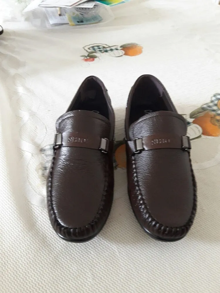 Big Size 38~45 High Quality Genuine Leather Men Shoes Soft Moccasins Loafers Fashion Brand Men Flats Comfy Driving Shoes -4DS-172MMS