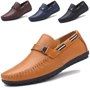 Big Size 38~45 High Quality Genuine Leather Men Shoes Soft Moccasins Loafers Fashion Brand Men Flats Comfy Driving Shoes -4DS-172MMS