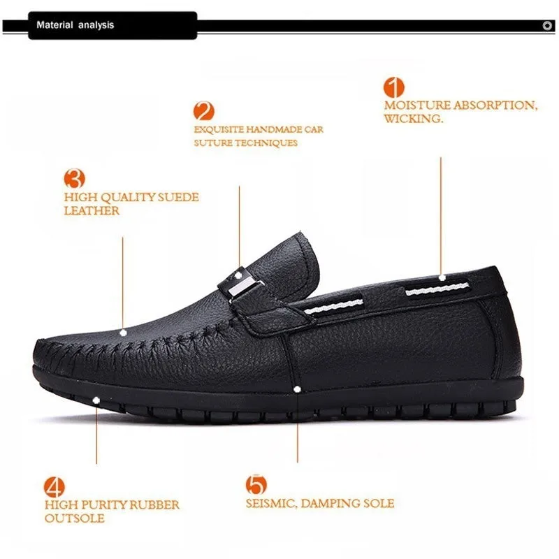 Big Size 38~45 High Quality Genuine Leather Men Shoes Soft Moccasins Loafers Fashion Brand Men Flats Comfy Driving Shoes -4DS-172MMS