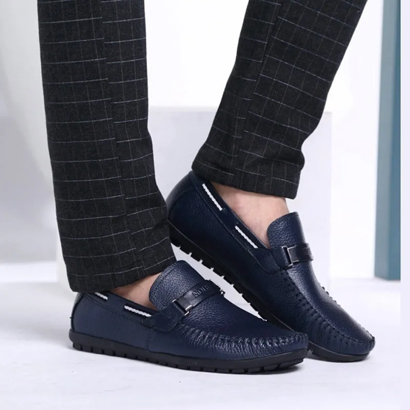Big Size 38~45 High Quality Genuine Leather Men Shoes Soft Moccasins Loafers Fashion Brand Men Flats Comfy Driving Shoes -4DS-172MMS