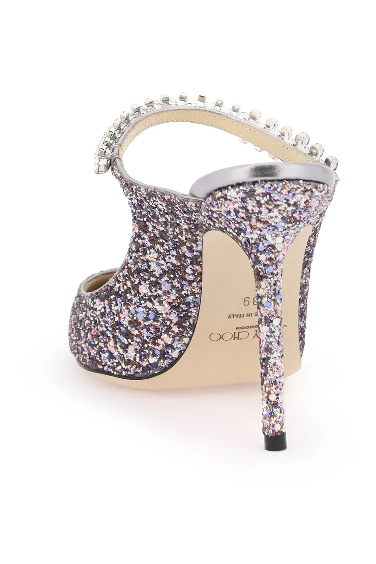 bing 100 glitter mules