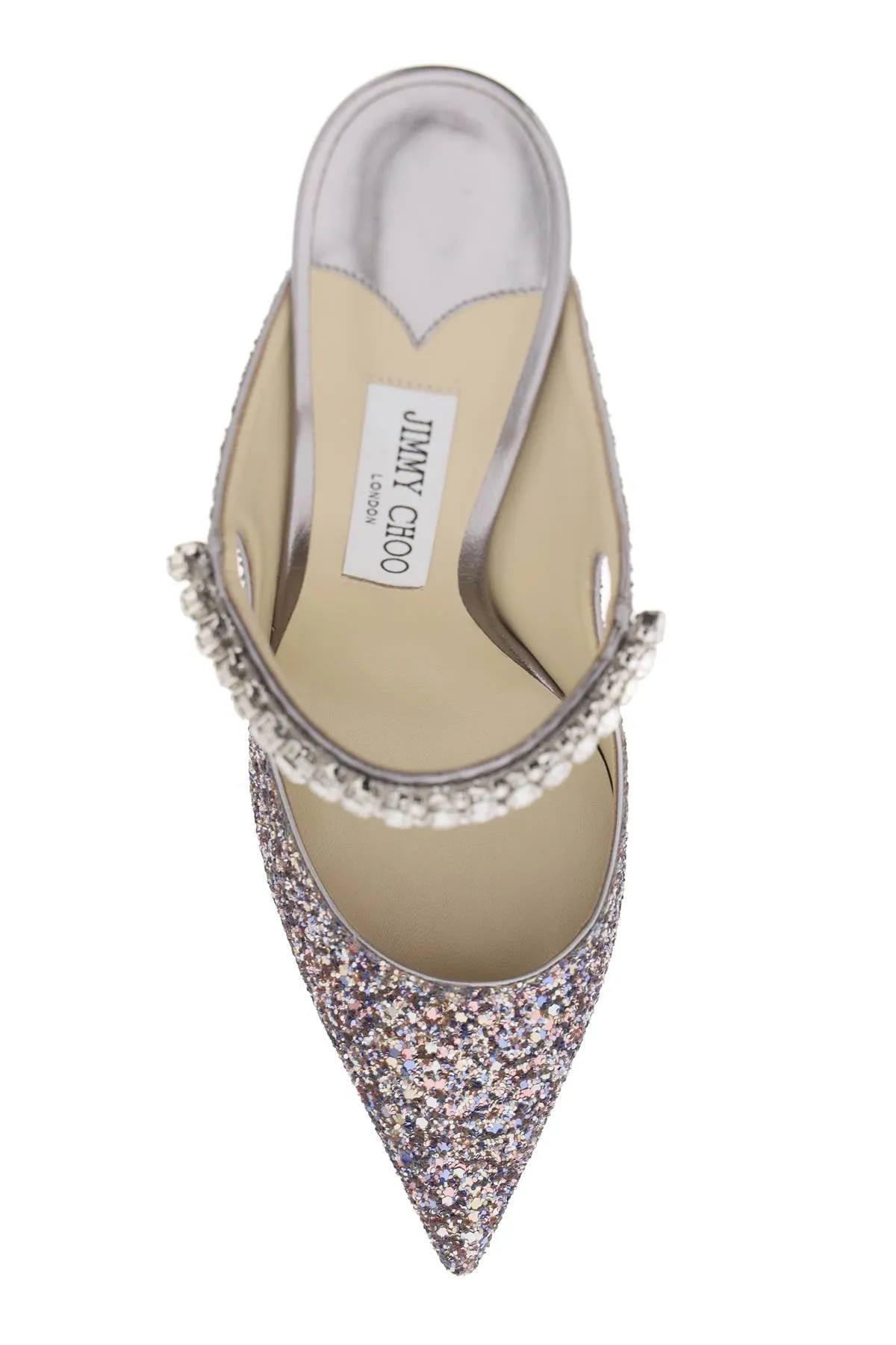bing 100 glitter mules