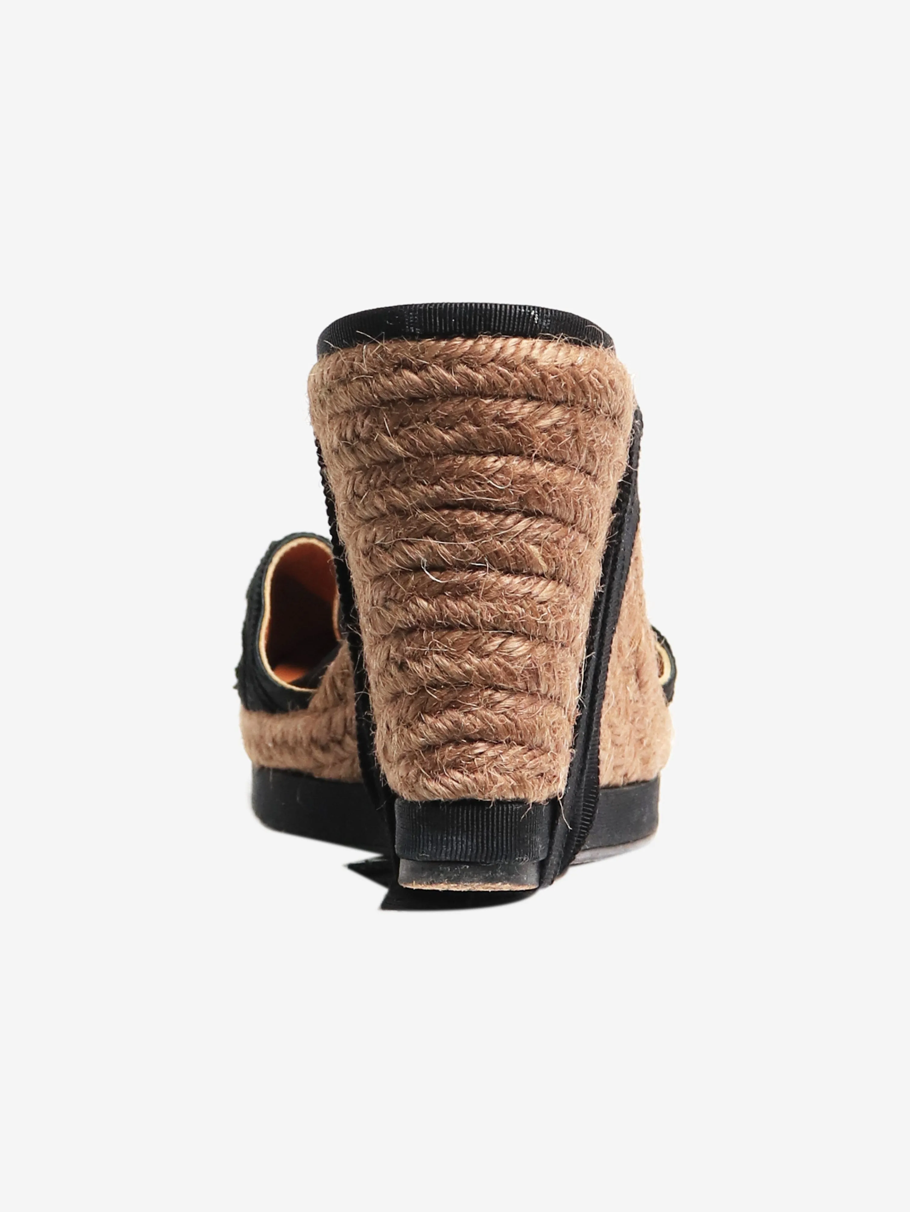 Black espadrille wedge heels - size EU 40