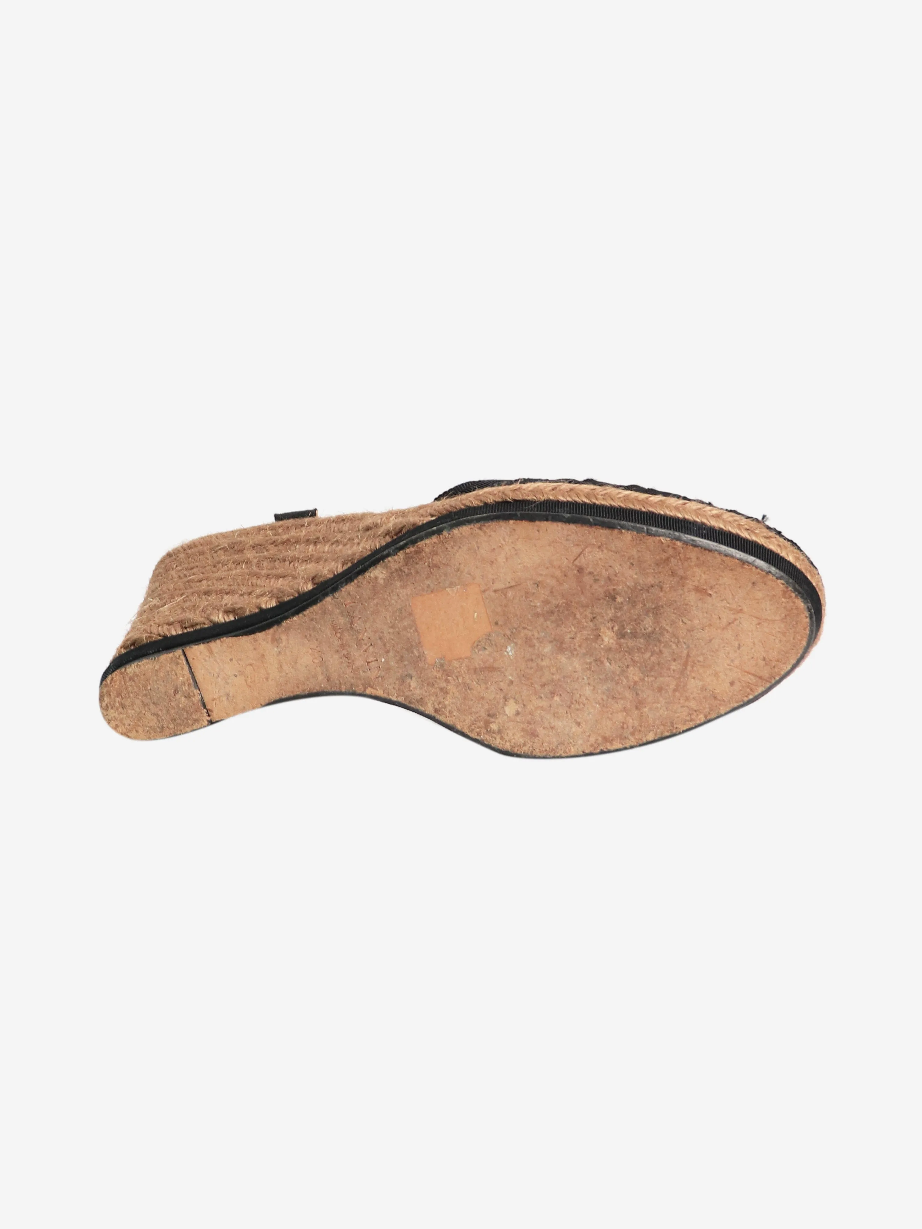 Black espadrille wedge heels - size EU 40