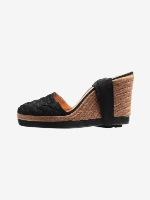 Black espadrille wedge heels - size EU 40