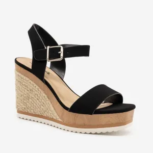 Black Espadrille Wedges