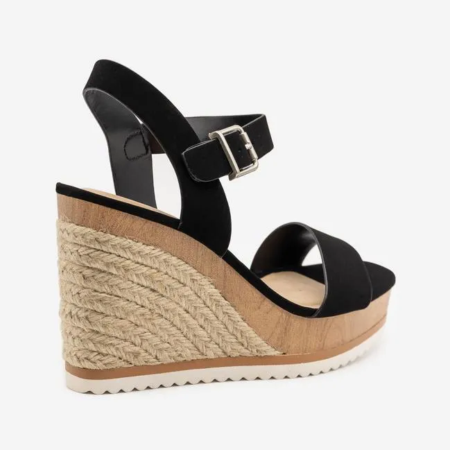 Black Espadrille Wedges