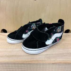 Black Floral Crib Shoes
