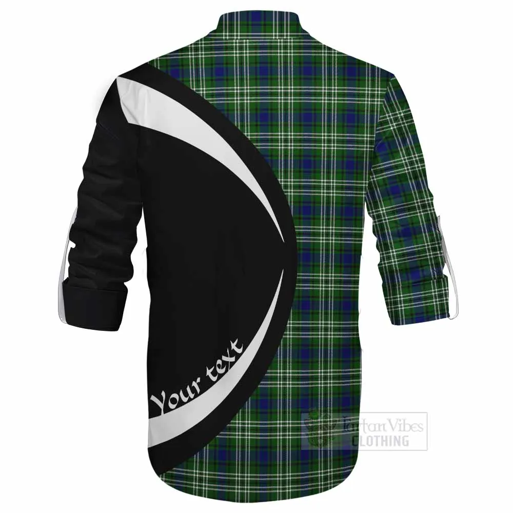 Blackadder Tartan Ghillie Kilt Shirt with Family Crest Circle Style